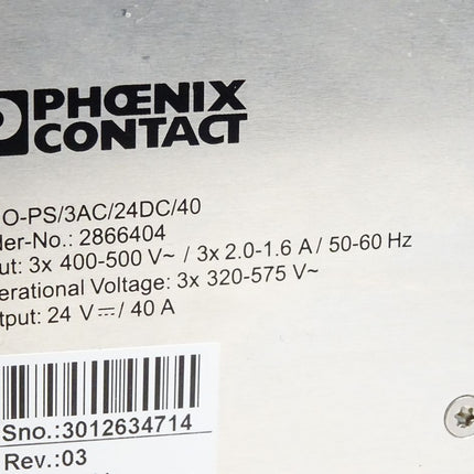 Phoenix Contact 2866404 TRIO-PS/3AC/24DC/40 Stromversorgung Trio Power