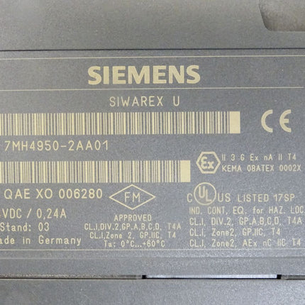 Siemens SIWAREX U Weighing Module 7MH4950-2AA01