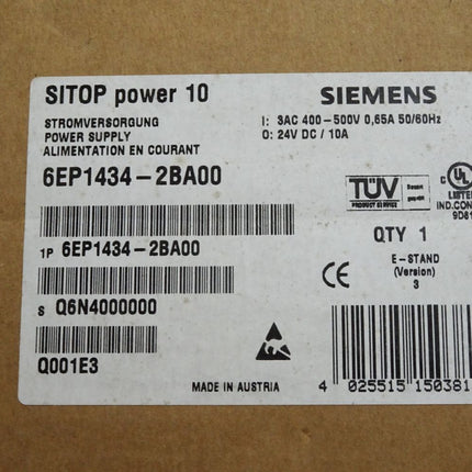 Siemens Sitop Power 10 6EP1434-2BA00 / Neu OVP