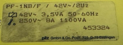 PILZ PF-1NB/F 42V Ident Nr. 453324