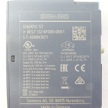 Siemens Simatic S7 6ES7132-6FD00-0BB1 / 6ES7132-6FD00-0BB1 / Neuwertig