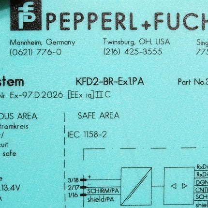 Pepperl+Fuchs K-System Segmentkoppler KFD2-BR-Ex1.PA 37326