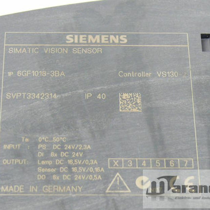 Siemens 6GF1018-3BA Simatic Vision Sensor 6GF1 018-3BA