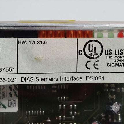 Sigmatek 05-066-021 DIAS Siemens Interface DSI021 HW:1.1X1.0 / Neu