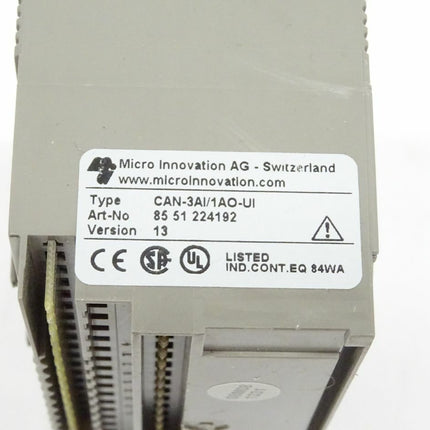 Micro Innovation AG CAN-3AI/1AO-UI Kombimodul 85 51 224192 Eaton / Moeller