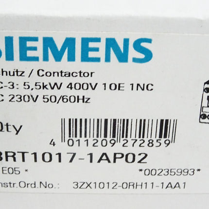 Siemens Schütz 3RT1017-1AP02 / Neu OVP