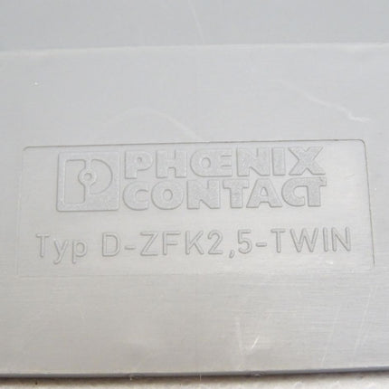 Phoenix Contact 3002801 D-ZFK2,5-TWIN End Platte / Inhalt : 10 Stück / Neu