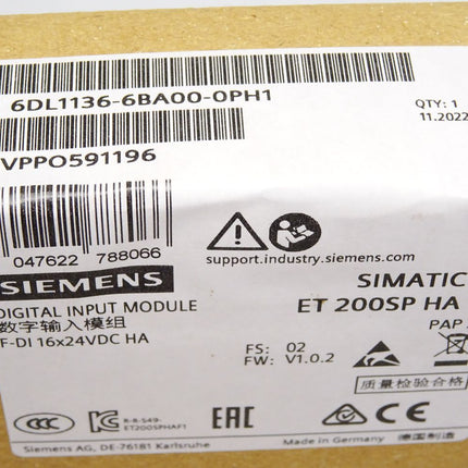 Siemens ET200SP HA 6DL1136-6BA00-0PH1 / Neu OVP versiegelt