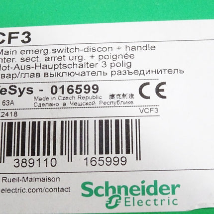 Schneider Electric Not-Aus Hauptschalter VCF3 TeSys 016599 / Neu OVP