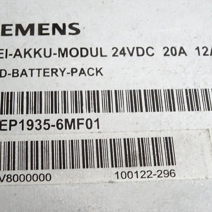 Siemens SITOP Akkumodul 24 V Blei-Akku-Modul 6EP1935-6MF01