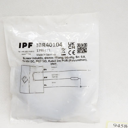 Ipf electronic Sensor Induktiv IBR40104 / Neu OVP