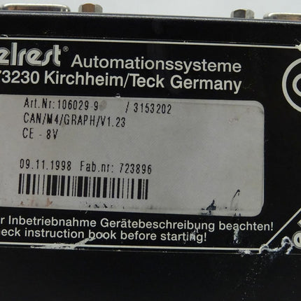 Elrest Automationssysteme 106029-9 3153202 CAN/M4/GRAPH/V1.23 CE-8V