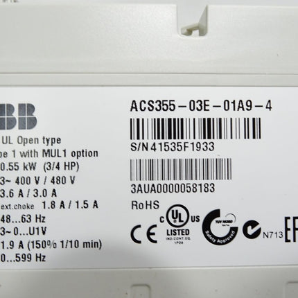 ABB ACS355-03E-01A9-4 0.55kW / Neuwertig OVP