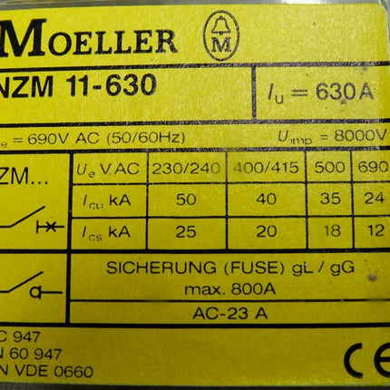 Moeller NZM11-630 Leistungsschalter 630A 690VAC