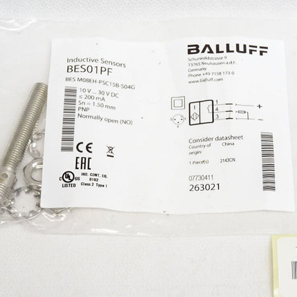 Balluff BES01PF BES M08EH-PSC15B-S04G Induktiver Standardsensor / Neu OVP