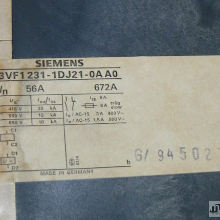 Siemens 3VF1231-1DJ21-0AA0 Leistungsschalter 3VF1 231-1DJ21-0AA0