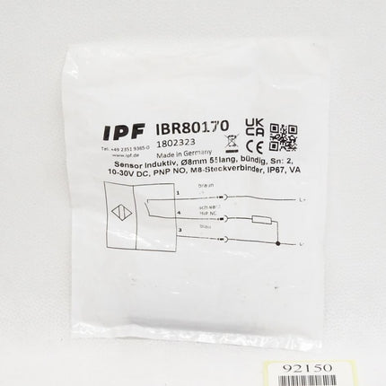 Ipf electronic Sensor Induktiv IBR80170 / Neu OVP