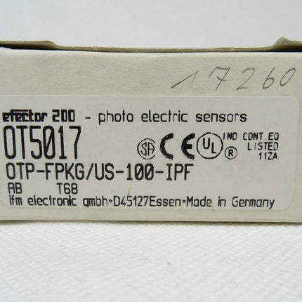 IFM electronic OT5010 Reflexlichtschranke OTP-FPKG/US-100-IPF in OVP