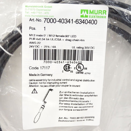 Murr Elektronik 7000-40341-6340400 / Neu OVP