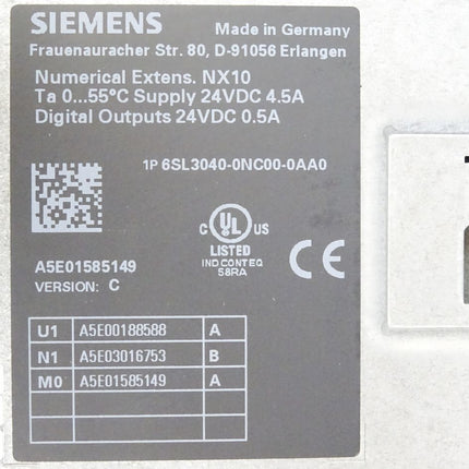 Siemens Sinamics NX10 6SL3040-0NC00-0AA0 6SL3 040-0NC00-0AA0