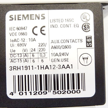 Siemens 3RT1015-1BB44-3MA0 + 3RH1911-1HA12-3AA1