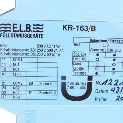 E.L.B. Füllstandsgeräte KR-163/B