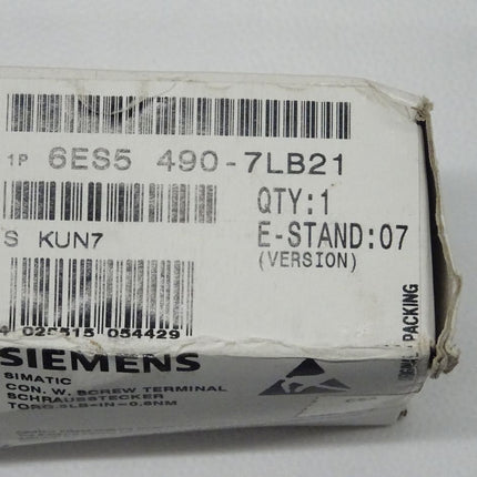 Siemens 6ES5490-7LB21 Schraubstecker 6ES5 490-7LB21 E:07 neu-OVP