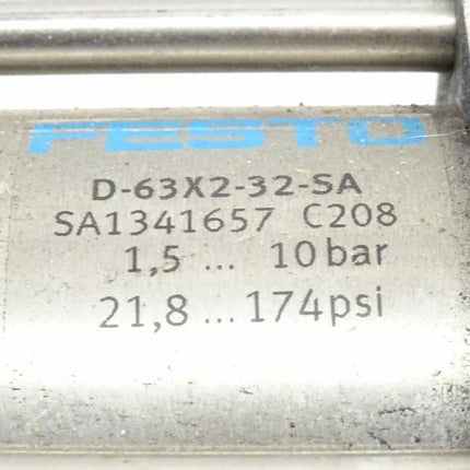 Festo SA1341657 Zylinder D-63X2-32-SA / 1,5...10bar / 21,8...174psi