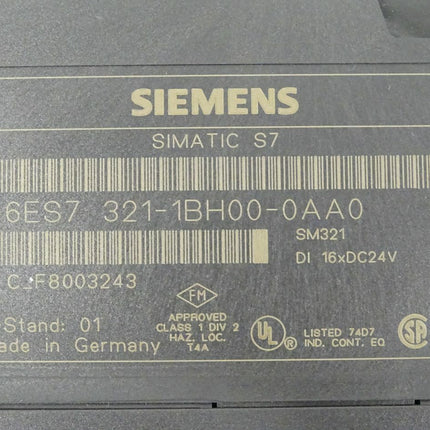 Siemens 6ES7321-1BH00-0AA0 Simatic S7 6ES7 321-1BH00-0AA0 E:01