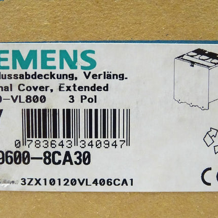 Siemens 3VL9600-8CA30 Anschlussabdeckung Verlängert 3VL9 600-8CA30 mit OVP