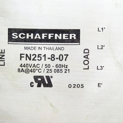 Schaffner FN251-8-07 Spannungsversorgungsleitungsfilter