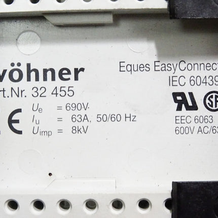 Wöhner 32 455 32455 Sammelschienenadapter 63 A