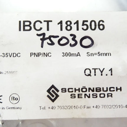 Schönbuch Sensor IBCT 181506 / IBCT-1815-06 / Neu OVP