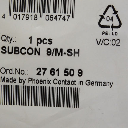 Phoenix Contact 2761509 SUBCON 9/M-SH D-SUB-Busstecker / Neu OVP