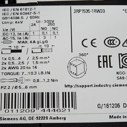 Siemens 3RP1505-1RW30 Zeitrelais / Unbenutzt