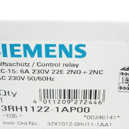 Siemens Hilfsschütz 3RH1122-1AP00 / Neu OVP