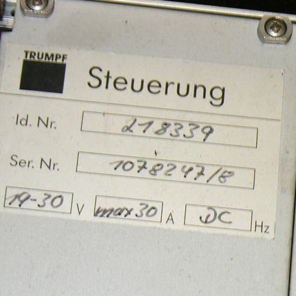 Trumpf Rack - leer / 18339 / 218339 Steuerung