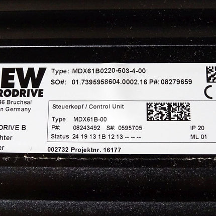 SEW Eurodrive Movidrive Umrichter 22kW MDX61B0220-503-4-00 08279659 Steuerkopf MDX61B-00 08243492 08249571 MDX60A0220-503-4-00 08227144 Erneuert