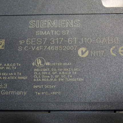 Siemens CPU 317T-2 DP 6ES7317-6TJ10-0AB0 6ES7 317-6TJ10-0AB0