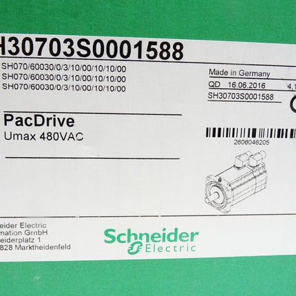 Schneider Electric Servomotor SH30703S0001588 SH070/60030/0/3/10/00/10/10/00 SH3 070  / Neu OVP