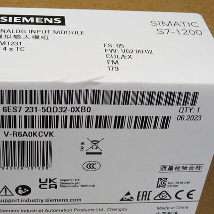 Siemens S7-1200 SM1231 6ES7231-5QD32-0XB0 6ES7 231-5QD32-0XB0 / Neu OVP versiegelt