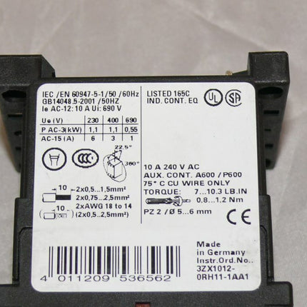 Siemens 3RH1131-1BE80 / 3RH 1131-1BE80 Schütz