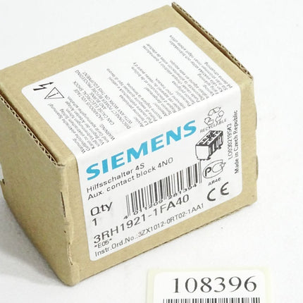 Siemens Hilfsschalter 3RH1921-1FA40 / Neu OVP