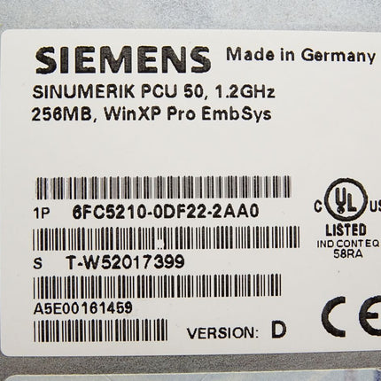 Siemens PCU50 6FC5210-0DF22-2AA0 6FC5247-0AF08-2AA0 mit Lizenz 6FC5253-6BX10-4AF0