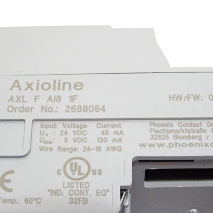 Phoenix Contact Axioline 2688064 AXL F AI8 1F Analogmodul