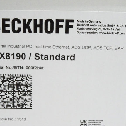 Beckhoff CX8190 Embedded-PC / Neu OVP