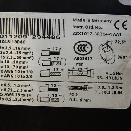 Siemens 3RT1046-1BB40 Leistungsschütz