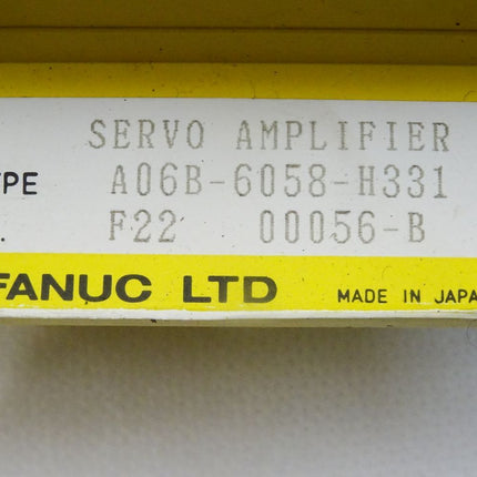 Fanuc Servo Amplifier A06B-6058-H331 / F22 00056-B