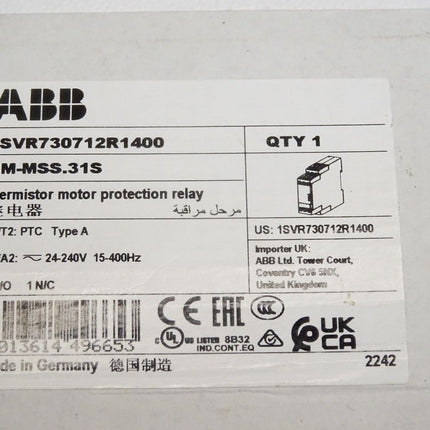 ABB 1SVR730712R1400 CM-MSS.31S Thermistor-Motorschutzrelais / Neu OVP