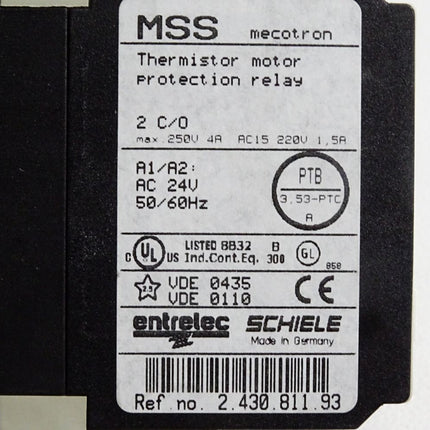 Entrelec Schiele MSS mecotron Thermistor motor / 2.430.811.93